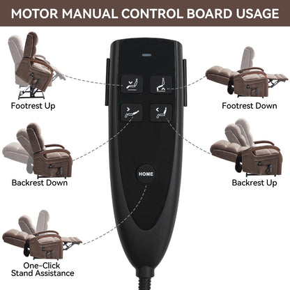 Fauteuil inclinable électrique en chenille à double moteur, position infinie, jusqu'à 350 lb, avec massage thermique et mécanisme de mouvement robuste