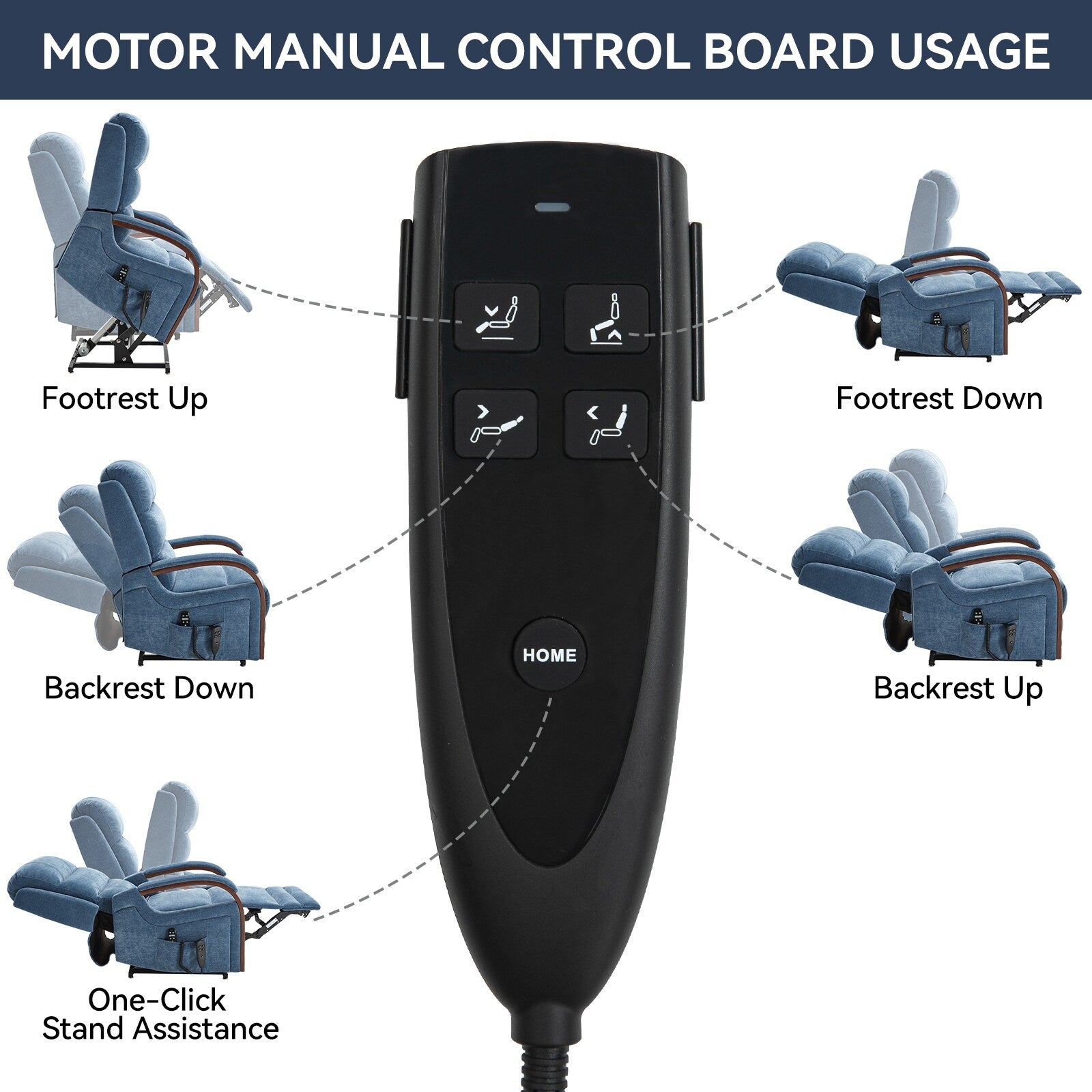 Fauteuil inclinable électrique en chenille à double moteur, position infinie, jusqu'à 350 lb, avec massage thermique et mécanisme de mouvement robuste