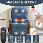 Fauteuil inclinable électrique en chenille à double moteur, position infinie, jusqu'à 350 lb, avec massage thermique et mécanisme de mouvement robuste