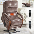 Fauteuil inclinable électrique en chenille à double moteur, position infinie, jusqu'à 350 lb, avec massage thermique et mécanisme de mouvement robuste