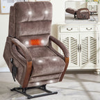 Fauteuil inclinable électrique en chenille à double moteur, position infinie, jusqu'à 350 lb, avec massage thermique et mécanisme de mouvement robuste