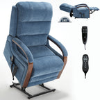 Fauteuil inclinable électrique en chenille à double moteur, position infinie, jusqu'à 350 lb, avec massage thermique et mécanisme de mouvement robuste