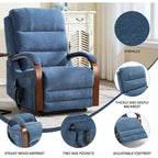 Fauteuil inclinable électrique en chenille à double moteur, position infinie, jusqu'à 350 lb, avec massage thermique et mécanisme de mouvement robuste