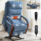 Fauteuil inclinable électrique en chenille à double moteur, position infinie, jusqu'à 350 lb, avec massage thermique et mécanisme de mouvement robuste