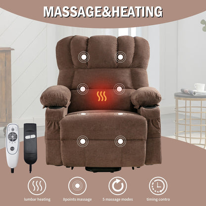Fauteuil de massage électrique avec chauffage et vibrations, USB