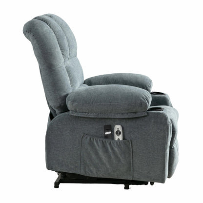 Fauteuil de massage électrique avec chauffage, vibrations et port USB