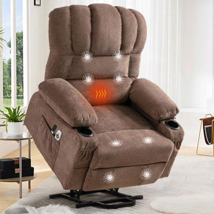Fauteuil de massage électrique avec chauffage, vibrations et port USB