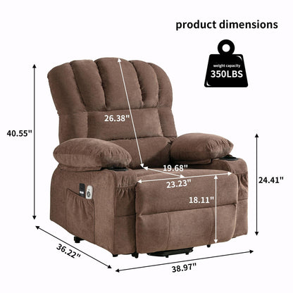 Fauteuil de massage électrique avec chauffage, vibrations et port USB