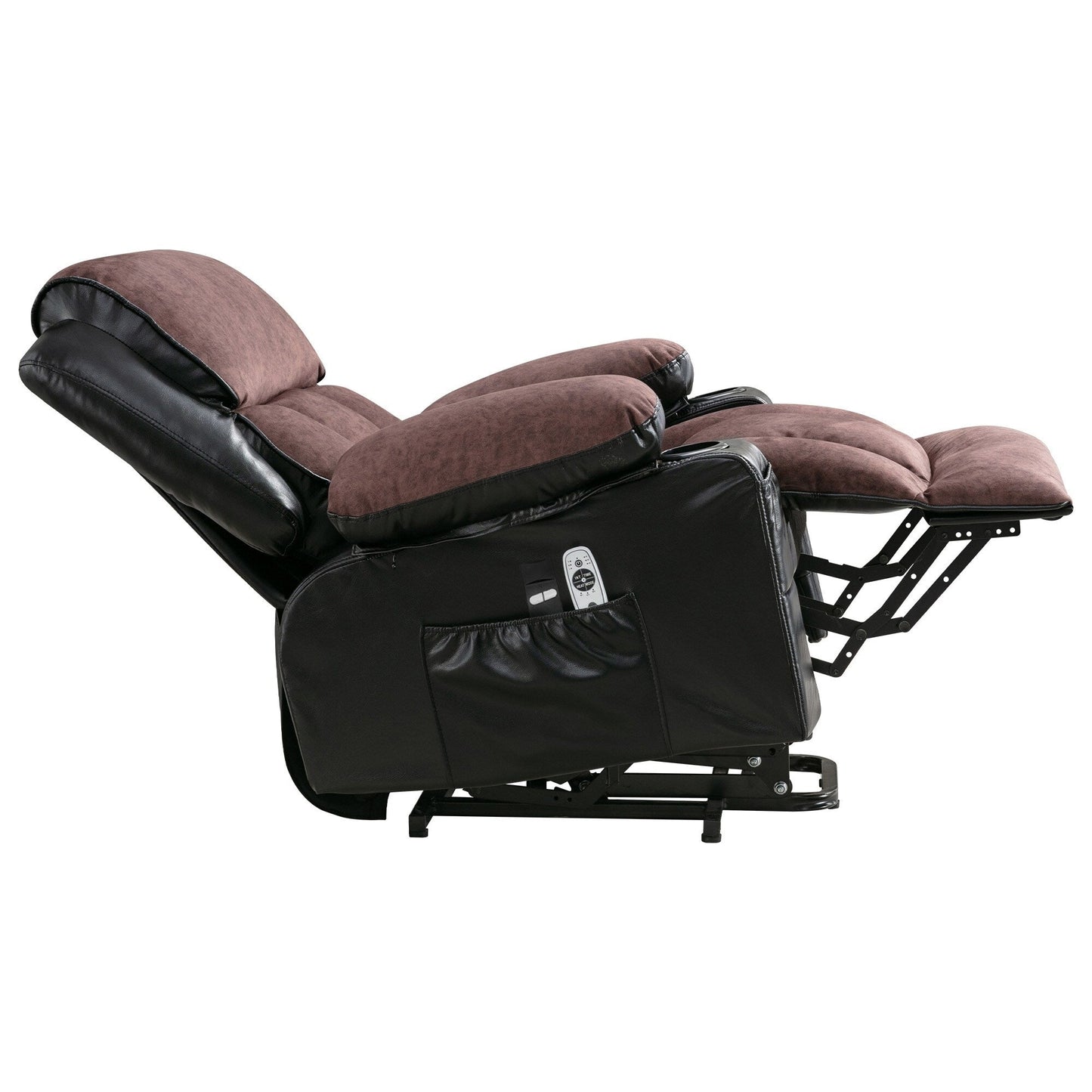 Fauteuil de massage électrique releveur pour personnes âgées, avec fonctions chauffantes et vibrantes, cuir polaire et port USB