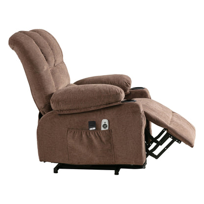 Fauteuil de massage électrique, adapté aux personnes âgées, avec fonctions de chauffage et de vibration, et port USB.
