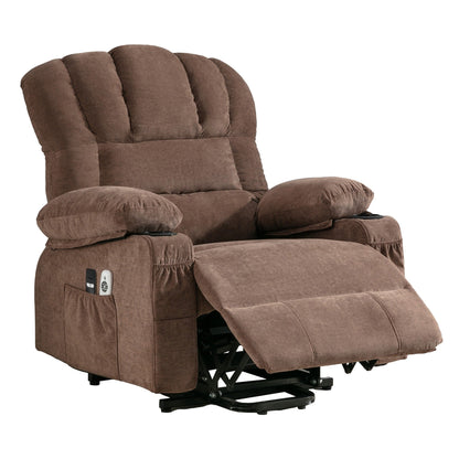 Fauteuil de massage électrique, adapté aux personnes âgées, avec fonctions de chauffage et de vibration, et port USB.