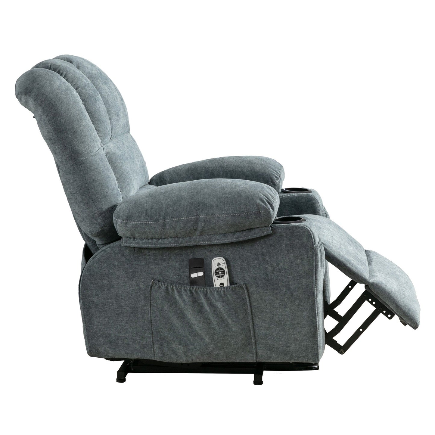 Fauteuil de massage électrique, adapté aux personnes âgées, avec fonctions de chauffage et de vibration, avec USB