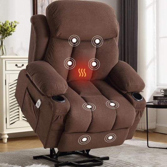 Fauteuils releveurs électriques, fauteuils inclinables, massage thermique, port USB, télécommande