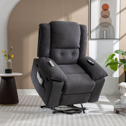 Fauteuil inclinable de massage Power Lift avec chaleur, massage par vibrations et rangement