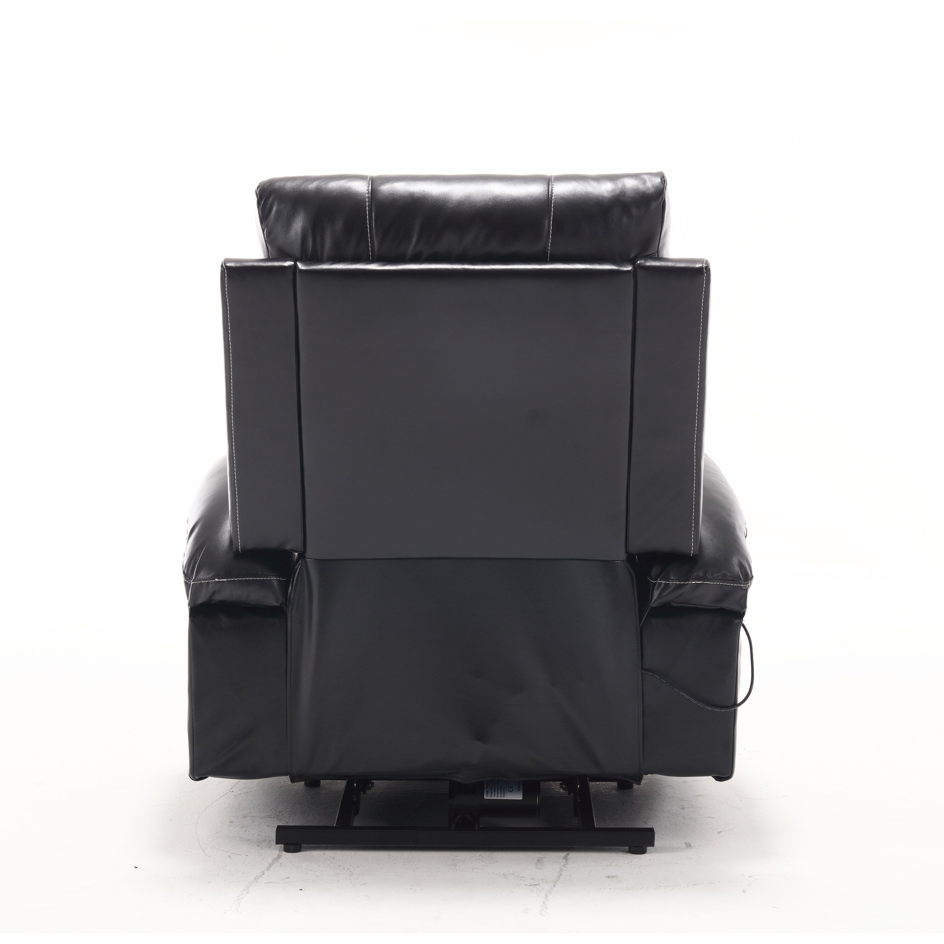 Fauteuil inclinable électrique avec releveur, massage et chauffage, avec siège large, poches latérales, porte-gobelets et minuterie pour personnes âgées