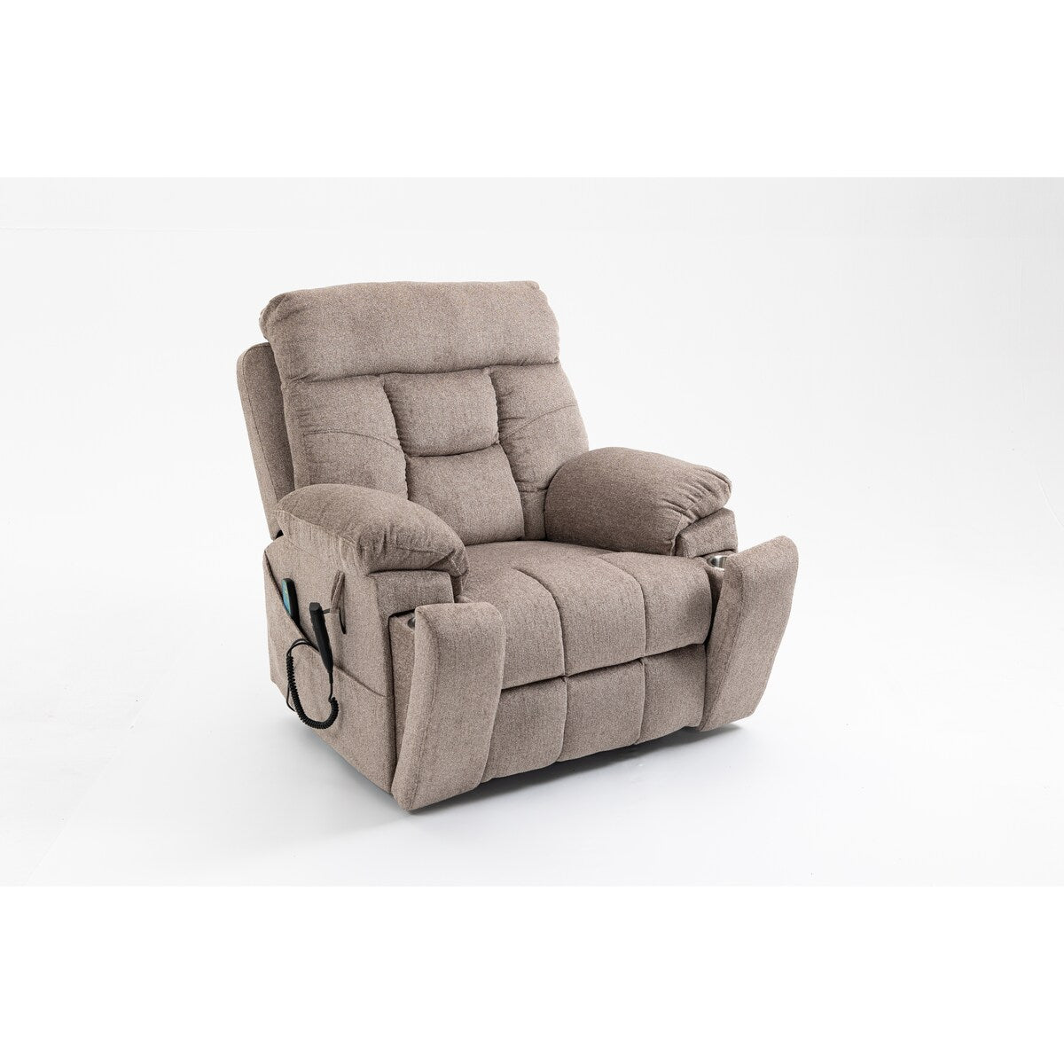 Fauteuil inclinable électrique avec relevage, massage et chauffage, fauteuil inclinable à double moteur, fauteuil inclinable électrique avec porte-gobelets et poche, 400 lb