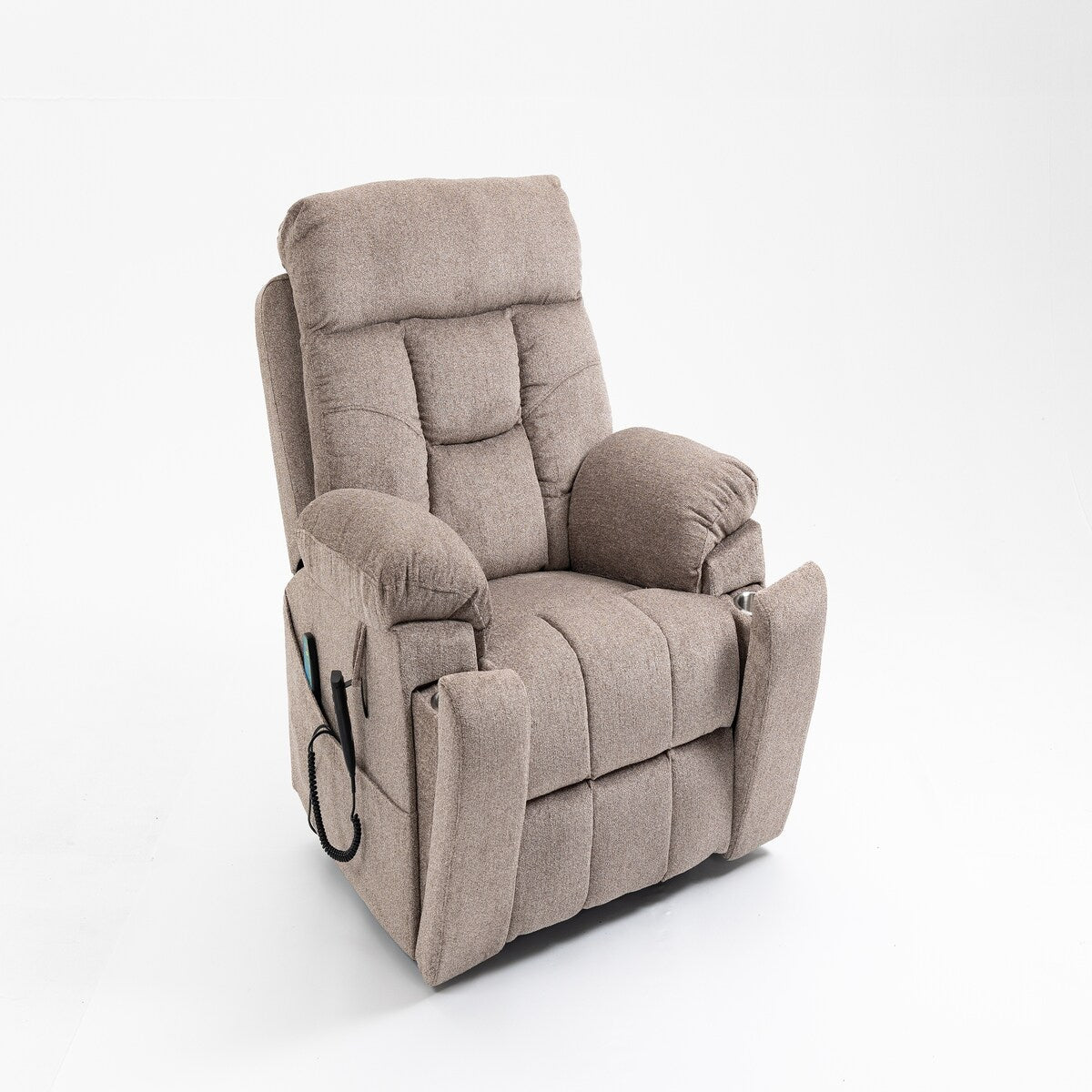 Fauteuil inclinable électrique avec relevage, massage et chauffage, fauteuil inclinable à double moteur, fauteuil inclinable électrique avec porte-gobelets et poche, 400 lb