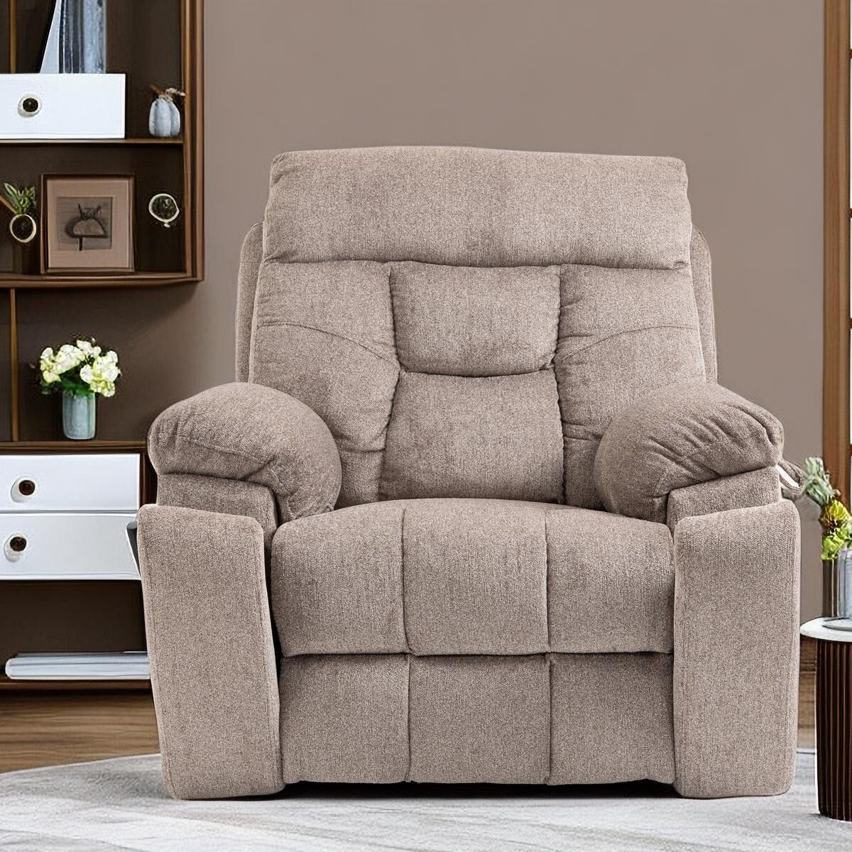 Fauteuil inclinable électrique avec relevage, massage et chauffage, fauteuil inclinable à double moteur, fauteuil inclinable électrique avec porte-gobelets et poche, 400 lb