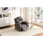 Fauteuil inclinable électrique rembourré, large et massant, mécanisme d'inclinaison robuste et sécurisé avec poches latérales
