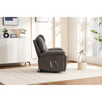 Fauteuil inclinable électrique rembourré, large et massant, mécanisme d'inclinaison robuste et sécurisé avec poches latérales