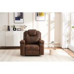 Fauteuil inclinable électrique rembourré, large et massant, mécanisme d'inclinaison robuste et sécurisé avec poches latérales