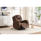 Fauteuil inclinable électrique rembourré, large et massant, mécanisme d'inclinaison robuste et sécurisé avec poches latérales