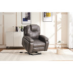 Fauteuil inclinable électrique rembourré, large et massant, mécanisme d'inclinaison robuste et sécurisé avec poches latérales
