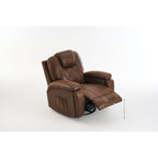 Fauteuil inclinable électrique rembourré, large et massant, mécanisme d'inclinaison robuste et sécurisé avec poches latérales