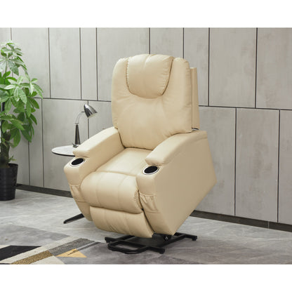 Fauteuil inclinable électrique en cuir synthétique pour personnes âgées