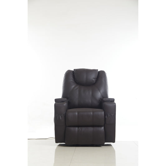 Fauteuil inclinable électrique en cuir synthétique pour personnes âgées