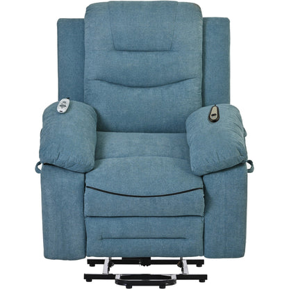 Fauteuil inclinable électrique pour personnes âgées, fonctions de massage et de chauffage réglables, inclinaison infinie, poche latérale