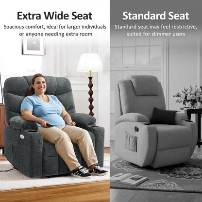 Fauteuil inclinable électrique pour personnes âgées, tissu