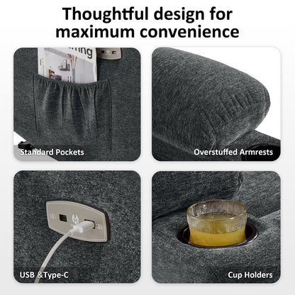 Fauteuil inclinable électrique pour personnes âgées, tissu