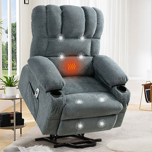 Fauteuil inclinable électrique pour personnes âgées, fauteuil inclinable avec massage thermique