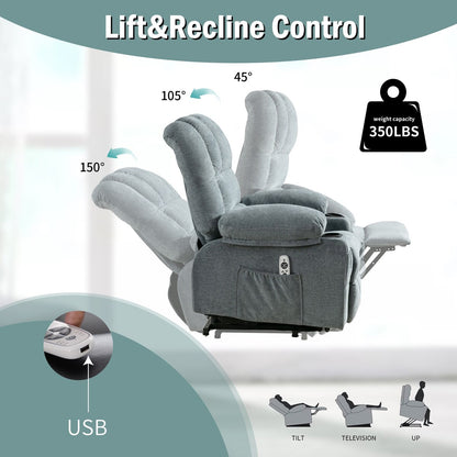 Fauteuil inclinable électrique pour personnes âgées, fauteuil inclinable avec massage thermique