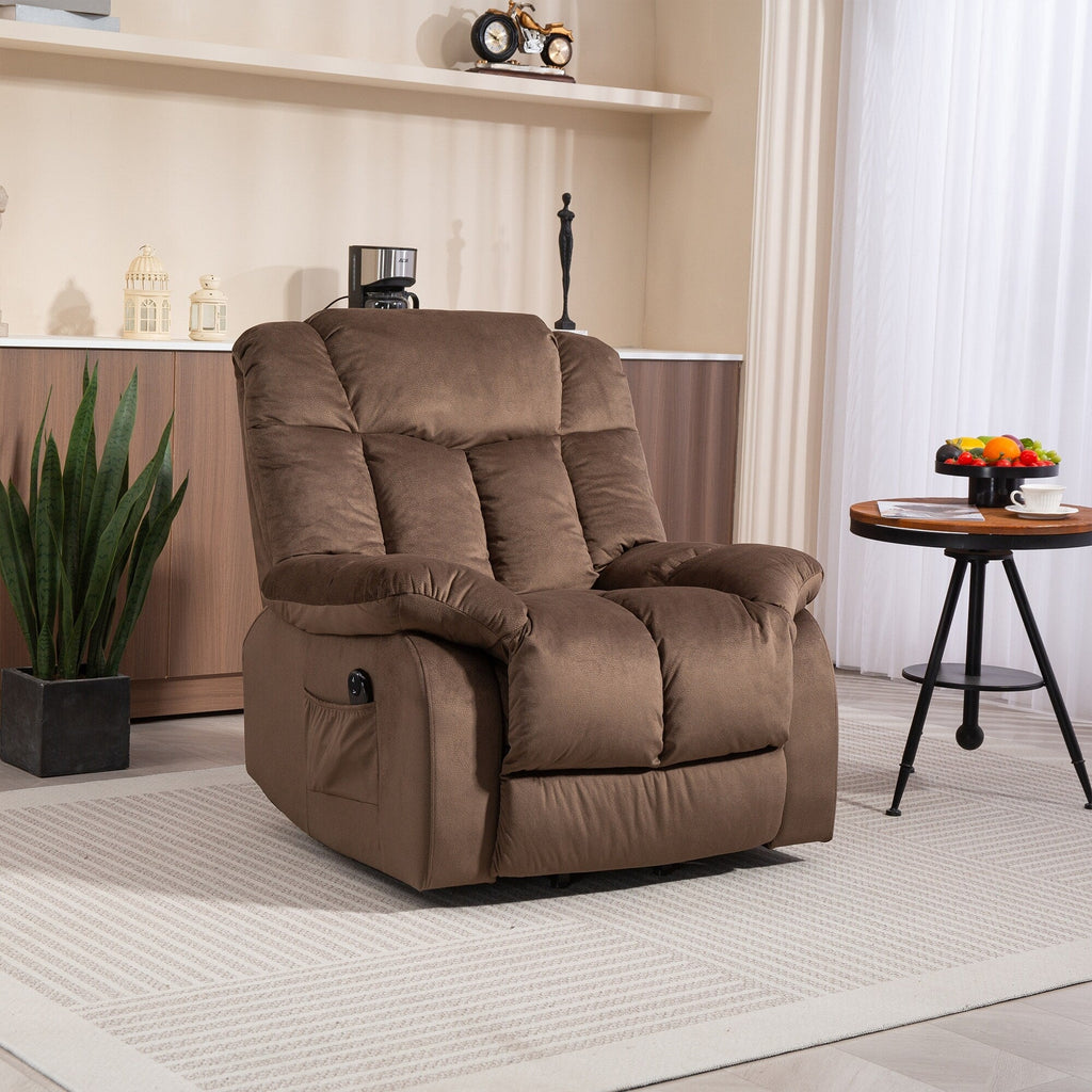 Fauteuil inclinable électrique pour personnes âgées : fauteuil inclinable robuste avec mécanisme de mouvement de sécurité et rembourrage confortable