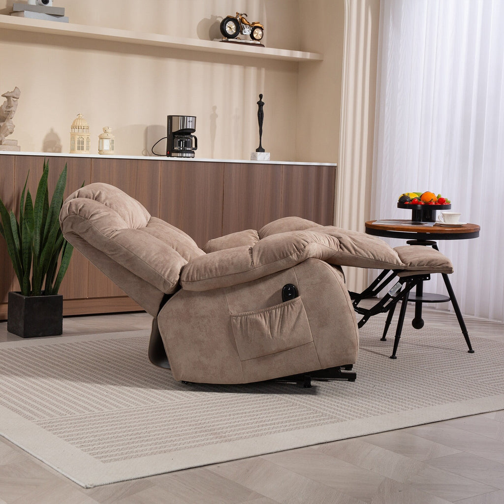 Fauteuil inclinable électrique pour personnes âgées : fauteuil inclinable robuste avec mécanisme de mouvement de sécurité et rembourrage confortable