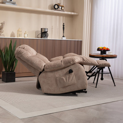 Fauteuil inclinable électrique pour personnes âgées : fauteuil inclinable robuste avec mécanisme de mouvement de sécurité et rembourrage confortable