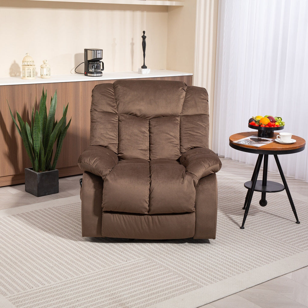 Fauteuil inclinable électrique pour personnes âgées : fauteuil inclinable robuste avec mécanisme de mouvement de sécurité et rembourrage confortable