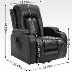 Fauteuil inclinable électrique avec massage en 8 points, chauffage lombaire, chargement USB, porte-gobelets et mécanisme robuste