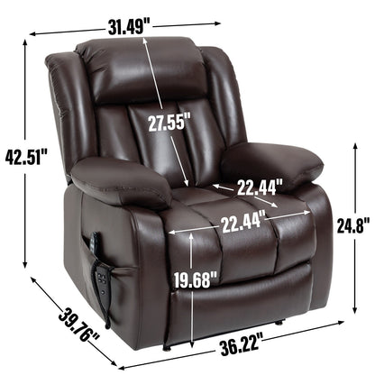 Fauteuil inclinable électrique avec massage par vibrations à 8 points