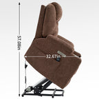 Fauteuil inclinable électrique avec massage par vibrations à 8 points, chauffage lombaire, deux ports USB et porte-gobelets en acier inoxydable