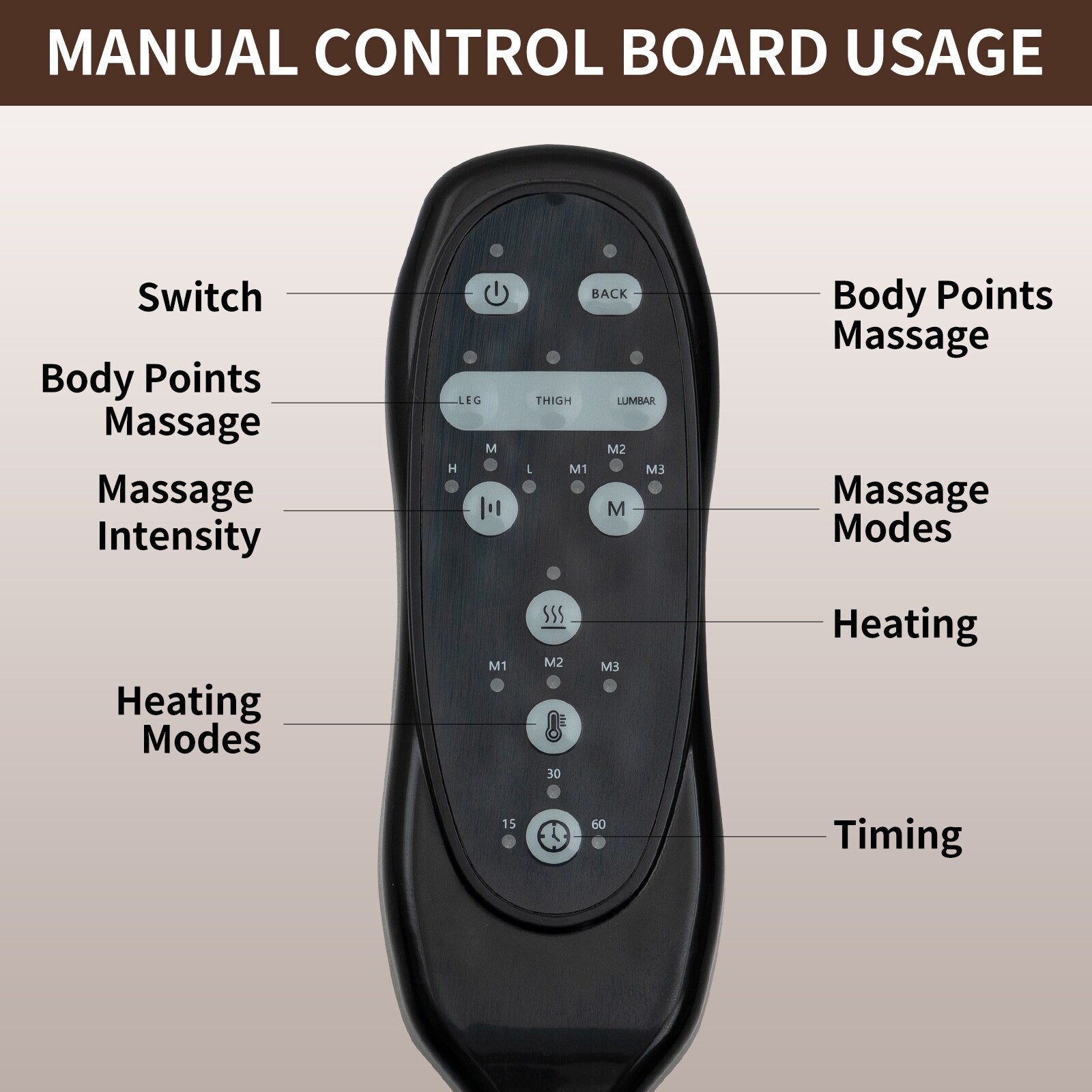 Fauteuil inclinable électrique avec massage par vibrations à 8 points, chauffage lombaire, deux ports USB et porte-gobelets en acier inoxydable