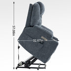 Fauteuil inclinable électrique avec massage par vibrations à 8 points, chauffage lombaire, deux ports USB et porte-gobelets en acier inoxydable