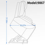 Fauteuil inclinable électrique avec massage par vibrations à 8 points, chauffage lombaire, deux ports USB et porte-gobelets en acier inoxydable