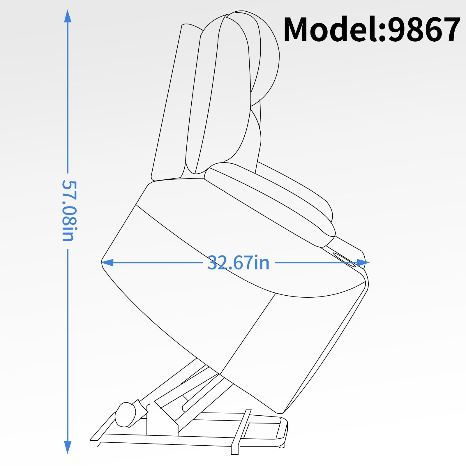 Fauteuil inclinable électrique avec massage par vibrations à 8 points, chauffage lombaire, deux ports USB et porte-gobelets en acier inoxydable