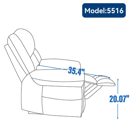 Fauteuil inclinable électrique avec massage par vibrations à 8 points