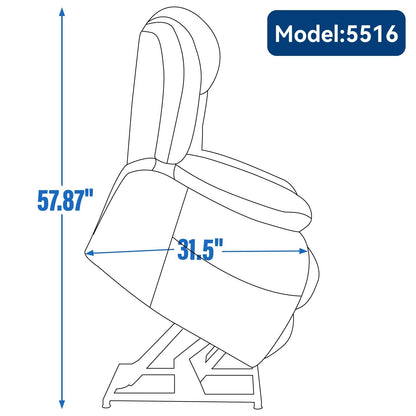 Fauteuil inclinable électrique avec massage par vibrations à 8 points