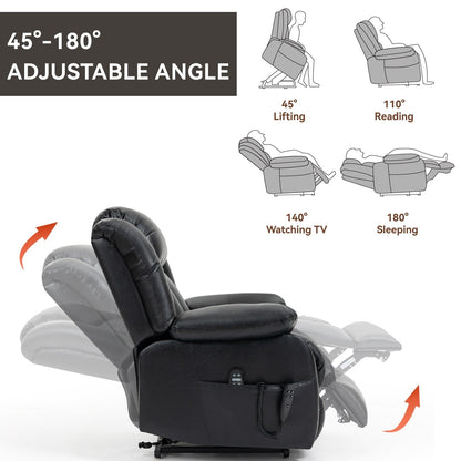 Fauteuil inclinable électrique avec massage par vibrations à 8 points