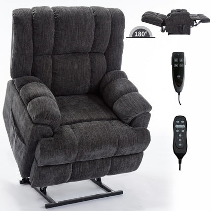 Fauteuil inclinable électrique avec double moteur, massage et chauffage (chenille)